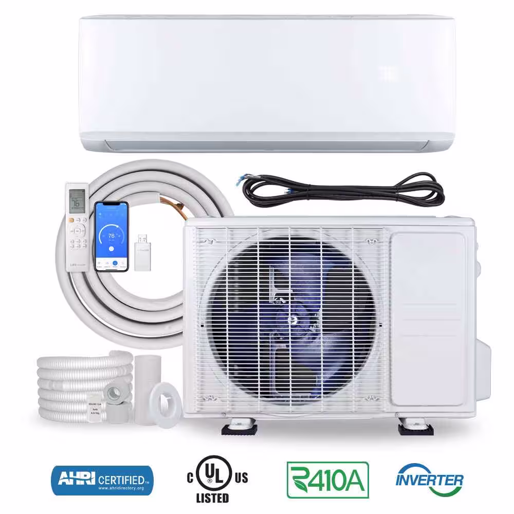 Mini split system for flexible heating and cooling