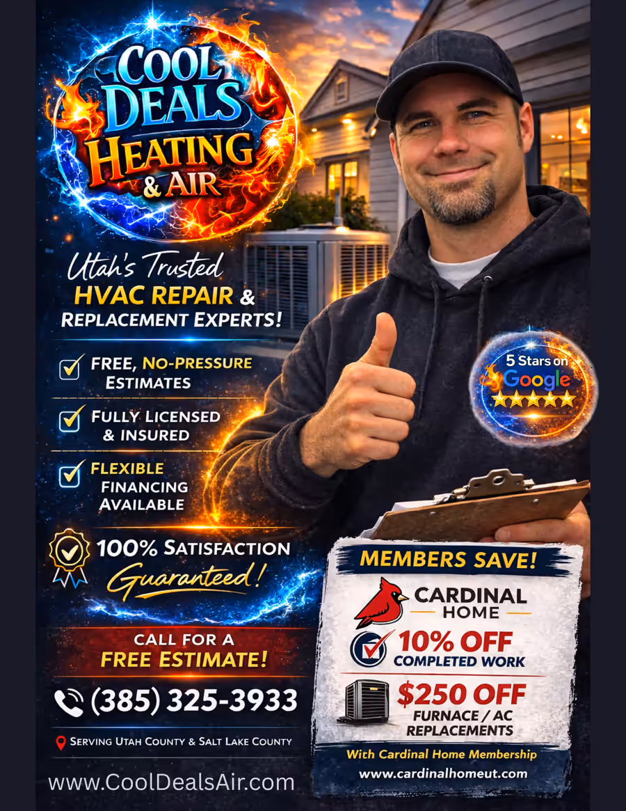 HVAC financing and rebate promotion for Utah homeowners